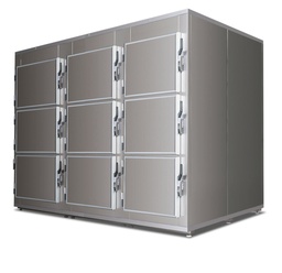 [CEACA34] Універсальний блок, холодильна камера, для 9 тіл (з 9 дверима)